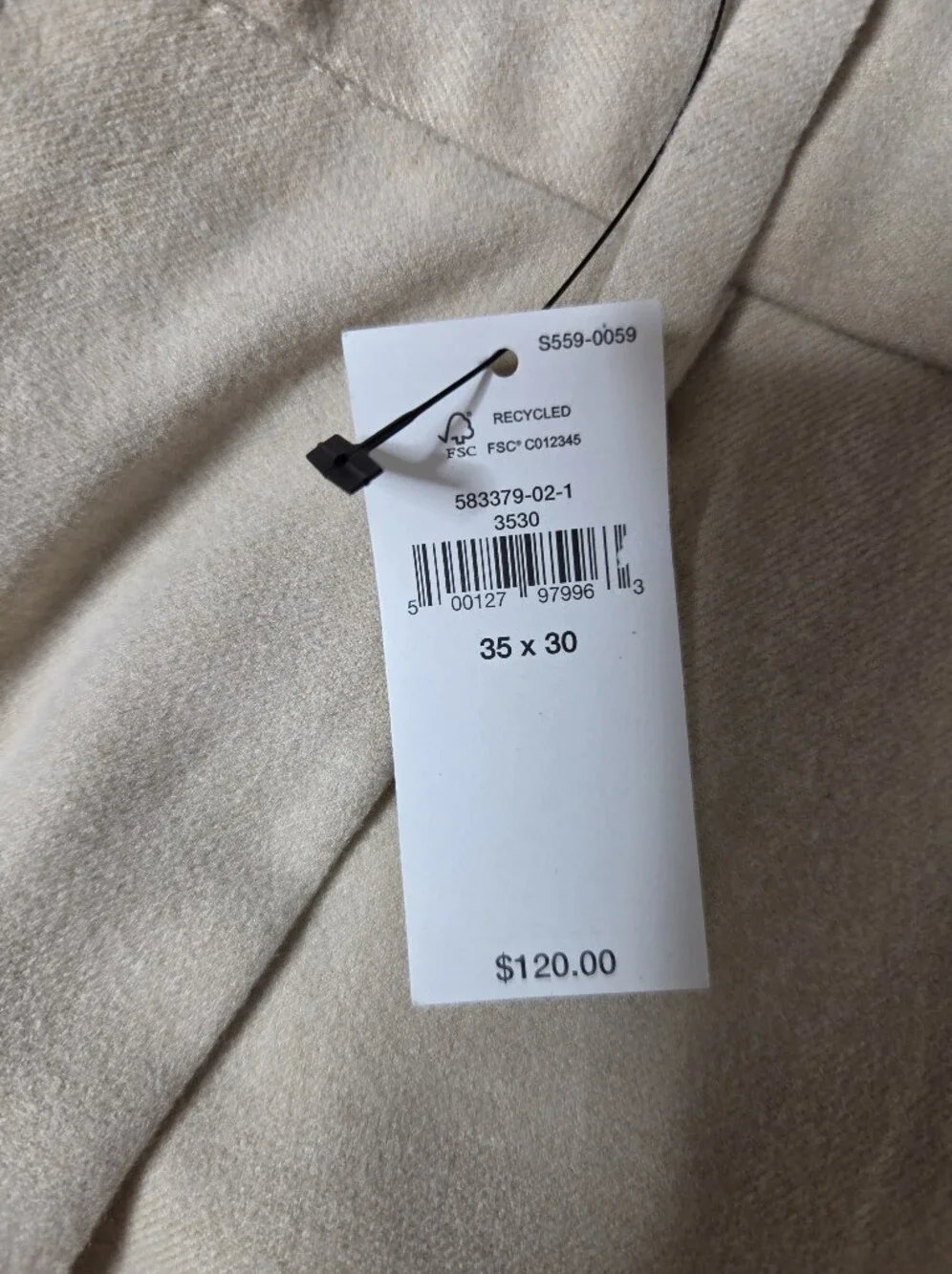 NWT Banana Republic Relaxed Brushed Pleated Pants Taupe 35x30 Wool Blend